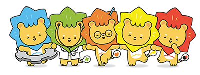 광주대학교 캐릭터의 학부단체샷