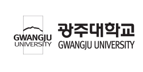 GWANGJU UNIVERSITY / 광주대학교 GWANGJU UNIVERSITY / 가로형 투명 블랙 로고타입